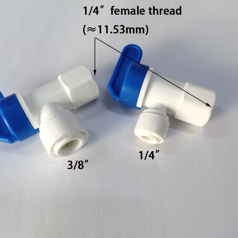 Malida Tank Ball Valve 1/4" FPT by 1/4",3/8" OD Tubing quick connector for RO Water Reverse Osmosis Filter system set of 4 - Image 4